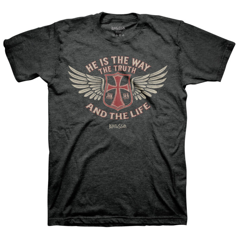 Venture Goods Christian Wings T-Shirt – John 14:6 Bible Verse Collection