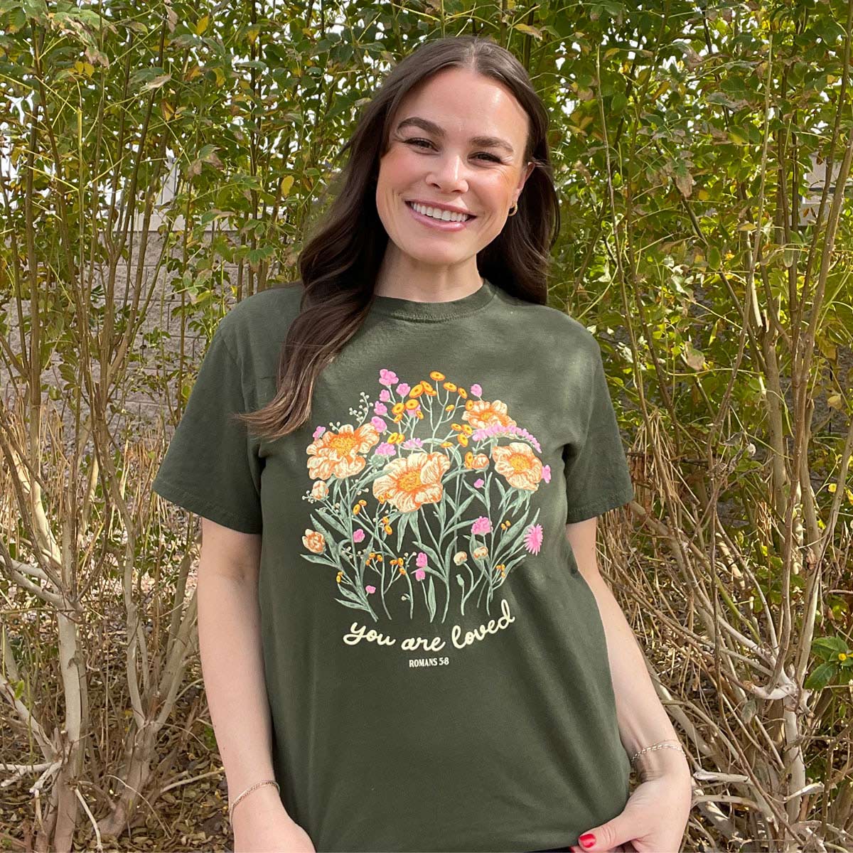 Venture Goods "You Are Loved" Women’s T-Shirt – Inspirational Christian Graphic Shirt - Image 4