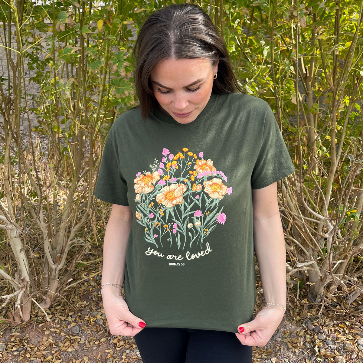 Venture Goods "You Are Loved" Women’s T-Shirt – Inspirational Christian Graphic Shirt - Image 5