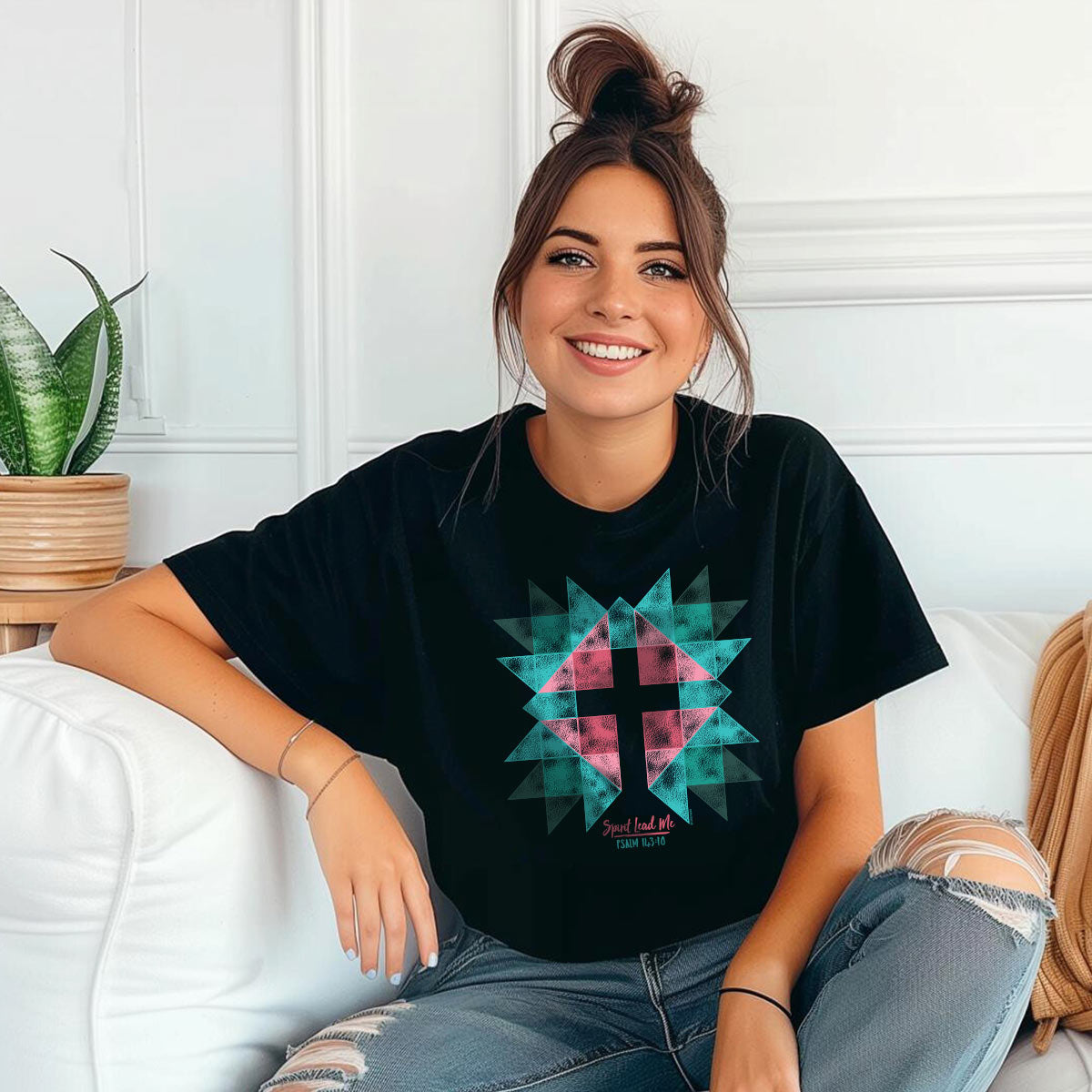 Venture Goods Women’s Cross T-Shirt – Faith & Hope Collection - Image 3