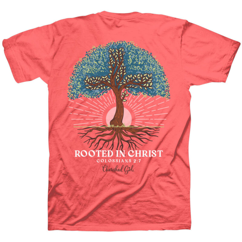 Venture Goods "Rooted in Christ" Women's T-Shirt – Inspirational Faith Shirt