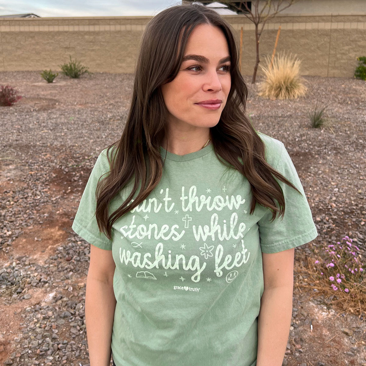 Venture Goods Women's Stones Throw T-Shirt – Grace & Truth Collection - Image 3