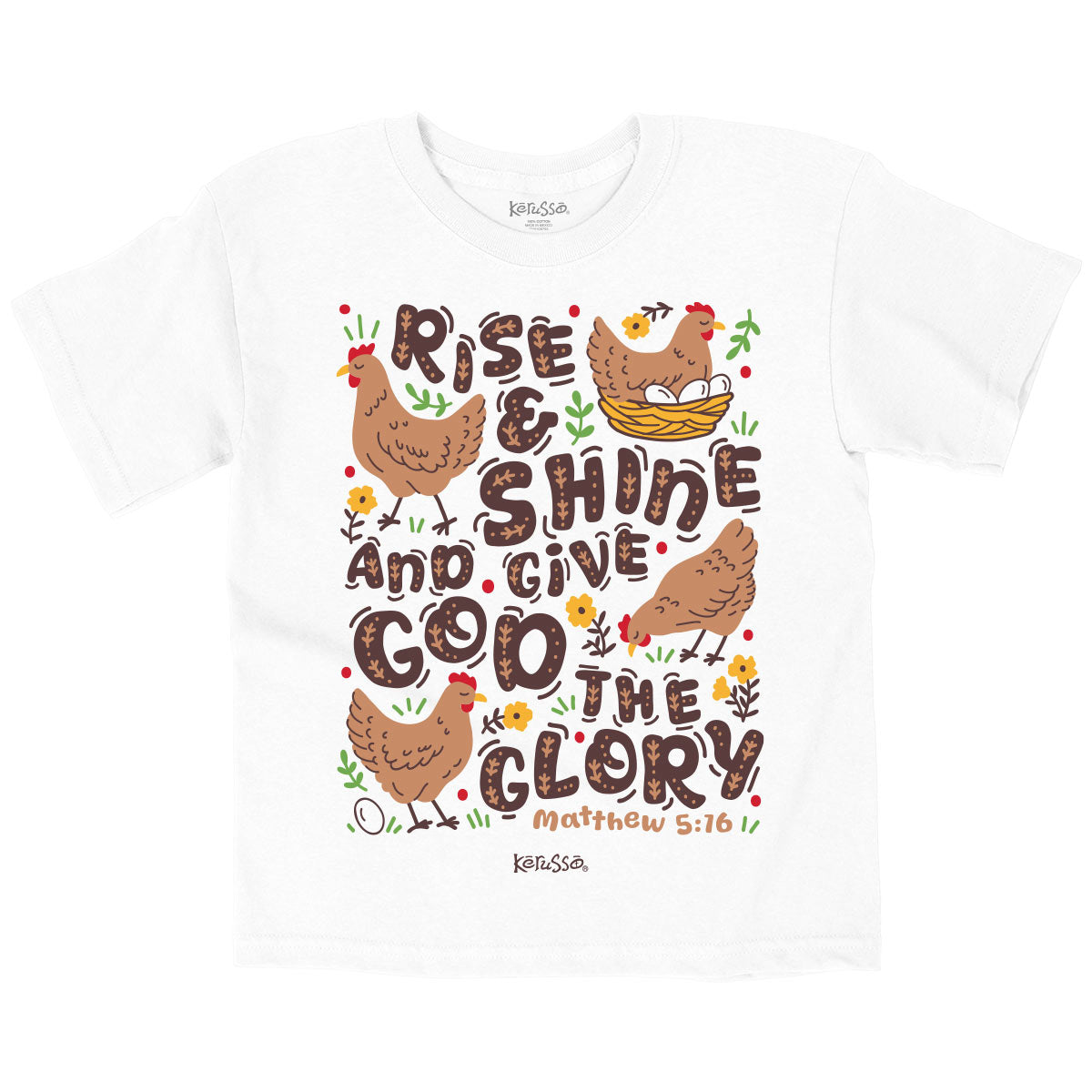 Venture Goods "Rise and Shine" Kids T-Shirt – Inspirational Faith Graphic Shirt